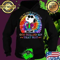 Hippie snoopy i'm blunt because god rolled me that way vintage retro s Hoodie
