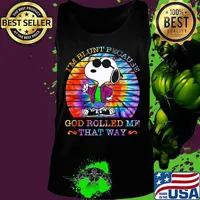 Hippie snoopy i'm blunt because god rolled me that way vintage retro s Tank top
