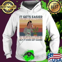 Horse it gets easier every day it get a little easier but you gotta do it every day that's the hard part but it does get easier vintage retro s Hoodie
