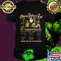Human brothers band 51th anniversary 1969 2020 thank you for the memories signatures shirt