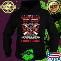 I Am A Grumpy Veteran I Served I Sacrificed I Don’t Regret If This Offends You I Don’t Care Eagle American Flag s Hoodie