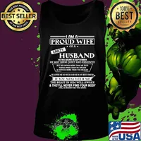 I am a proud wife of a crazy husband he was born in september he may seem quiet and reserved s Tank top