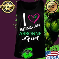 I being a arbonne logo girl heart s Tank top