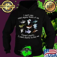 I don't care what anyone thinks of me except sharks i want sharks to like me black s Hoodie