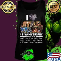 I love star wars 43rd anniversary 1977 2020 signatures s Tank top