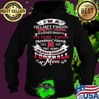 I'm a helmet finding uniform washin bleacher shoutin picture takin facebook postin spirit shown always cheer football mom s Hoodie