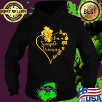 I'm a simple woman love camping sunflower heart s Hoodie