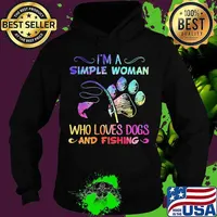 I'm a simple woman who loves paw dogs and fishing s Hoodie