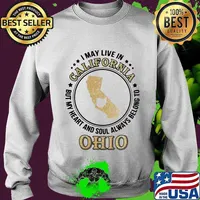 I may live in california but my heart and soul always belong to ohio s Sweater