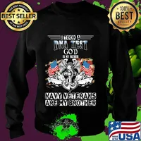 I took a dna test god is my father navy veterans are my brother american flag independence day s Sweater