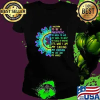 I was born to be a paramedic to hold to aid to save to help to teach to inspire it's who i am my calling my passion my life and my world s Ladies tee