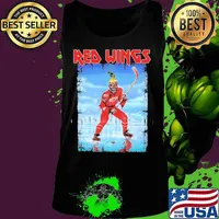 Iron maiden skeleton detroit red wings player hockey s Tank top