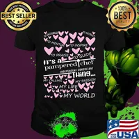 It's a pampered chef independent consultant things my calling my passion my life my world hearts shirt