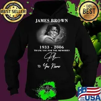 James brown 1933 2006 thank you for the memories to your name signature s Hoodie
