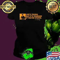 John wayne life's tough but it's tougher if you're stupid signature s Ladies tee