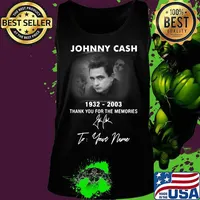 Johnny cash 1932 2003 thank you for the memories to your name signature s Tank top