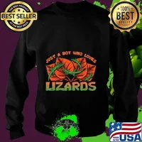 Just A Boy Who Loves Lizards Funny Reptile Herpetology Gift T-Shirt Sweater