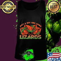 Just A Boy Who Loves Lizards Funny Reptile Herpetology Gift T-Shirt Tank top