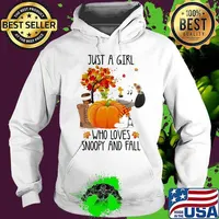 Just a girl who loves snoopy and fall pumpkin maple leaves s Hoodie