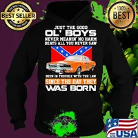 Just the good ol boys never meanin no harm beats all you never saw been in trouble with the law since the day they was born british flag car s Hoodie