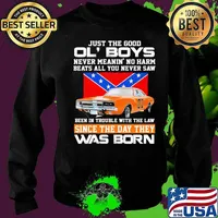 Just the good ol boys never meanin no harm beats all you never saw been in trouble with the law since the day they was born british flag car s Sweater