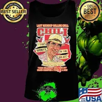 Last roundup rolling grill chili the secrets in the meat texas oklahoma chili cook off grand champion 2 years in a row s Tank top