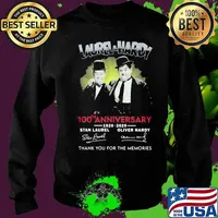 Laurel and hardy 100th anniversary 1920 2020 thank you for the memories signatures s Sweater