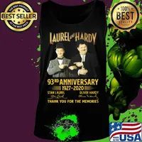 Laurel and hardy 93rd anniversary 1927 2020 thank you for the memories signatures s Tank top