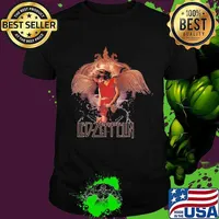 Led zeppelin band united states of america men's wing tour shirt