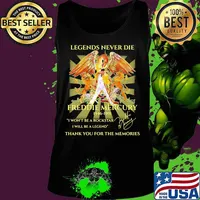 Legends never die freddie mercury 1946 1991 i won't be a rockstar i will be a legend thank you for the memories signatures s Tank top