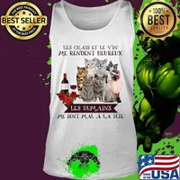 Les chais et le vin me rendent heureux les humains me font mal a la tete flowers s Tank top