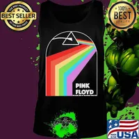 Lgbt rainbow pink floyd the dark side of the moon tour s Tank top