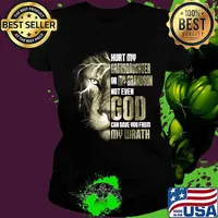 Lion king hurt my granddaughter for my grandson not even god can save you from my wrath s Ladies tee