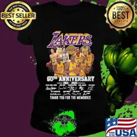 Los angeles lakers 60th anniversary 1960 2020 thank you for the memories signatures s Ladies tee