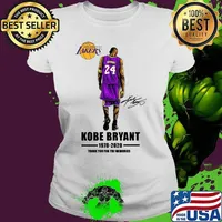 Los angeles lakers kobe bryant 1978 2020 thank you for the memories signature s Ladies tee