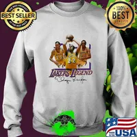Los angeles lakers legend 22 elgin baylor signature s Sweater