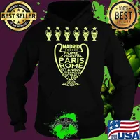 Madrid rome london paris rome istanbul liverpool football club you'll never walk alone s Hoodie