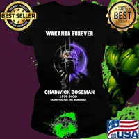 Marvel heroes black panther wakanda forever chadwick 1976 2020 thank you for the memories s Ladies tee