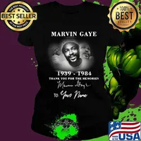 Marvin gaye 1939 1984 thank you for the memories to your name signature s Ladies tee