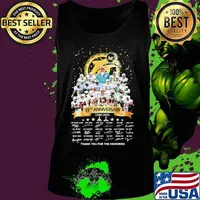 Miami dolphins 55th anniversary 1966 2021 thank you for the memories signatures s Tank top