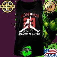 Michael jordan 23 greatest of all time signature s Tank top