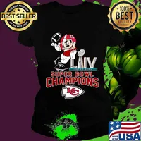 Mickey mouse super bowl liv champions kansas city chiefs s Ladies tee