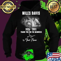 Miles davis 1926 1991 thank you for the memories to your name signature s Hoodie