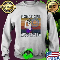 Monat girl classy sassy and a bit smart assy vintage retro s Sweater