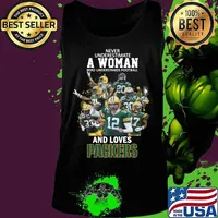 Never underestimate a woman who understands football and loves green bay packers s Tank top