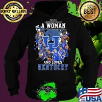 Never underestimate a woman who understands football and loves kentucky wildcats s Hoodie