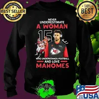 Never underestimate a woman who understands football and loves mahomes kansas city chiefs s Sweater