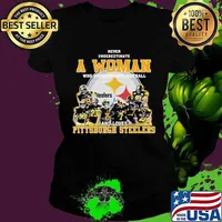 Never underestimate a woman who understands football and loves pittsburgh steelers football signatures s Ladies tee