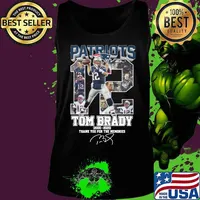 New england patriots 12 tom brady 2000 2020 thank you for the memories signature s Tank top