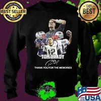 New england patriots tom brady thank you for the memories signature s Sweater